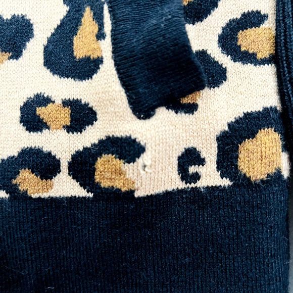 Rachel Zoe Women Medium Sweater Leopard AOP Full ZIp Pockets Collared Jacket - Picture 5 of 5